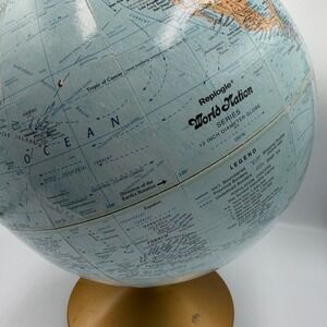 Replogle World Nation Series 12 Inch Diameter Globe Vintage Gold Base Raised